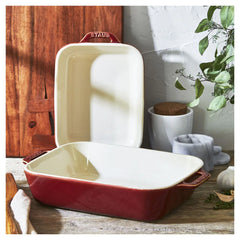 2-pc, Rectangular Baking Dish Set, rustic red