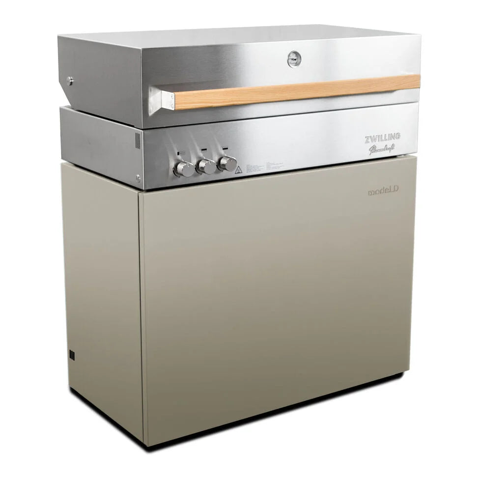 Natural gas grill, taupe