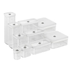 CUBE Container 2L / 21 cm, 4.2 Qt, Transparent-white