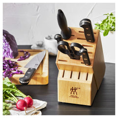 7-pc, Knife block set, natural
