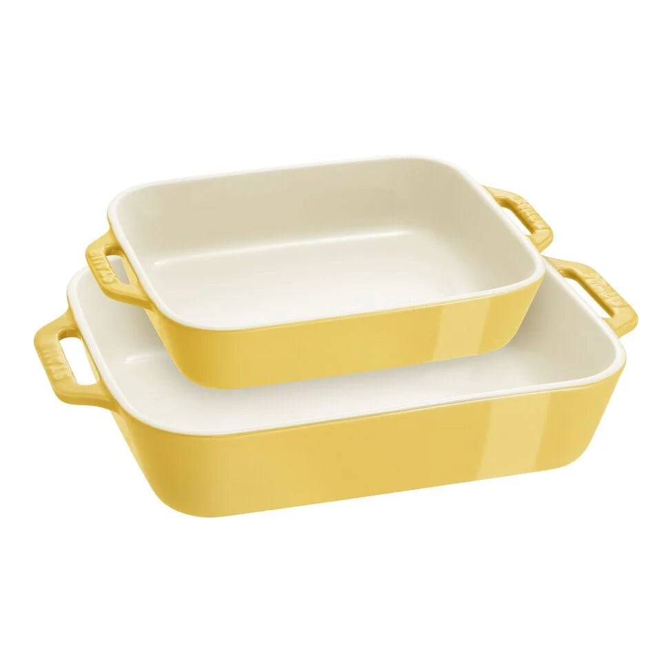 2-pc, Rectangular Baking Dish Set, citron