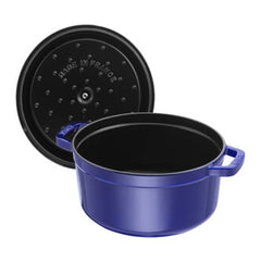 7 qt, Round, Dutch Oven, Dark Blue - Factory Second