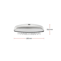 Hand and nail brush, stainless steel | silver
