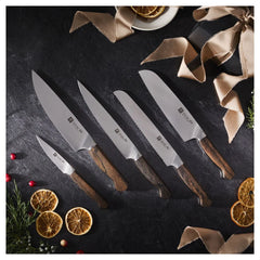 7-pc, Knife block set, brown