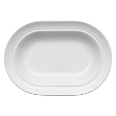 10-inch, oval serving dish, white
