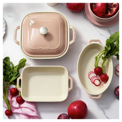 4-pc, Macaron Mixed Baking Dish Set, light pink