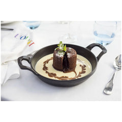 4.5-inch, Round, Mini Gratin Baking Dish, Black Matte