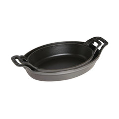 8.25 inch, Oval, Gratin Baking Dish, Graphite Grey