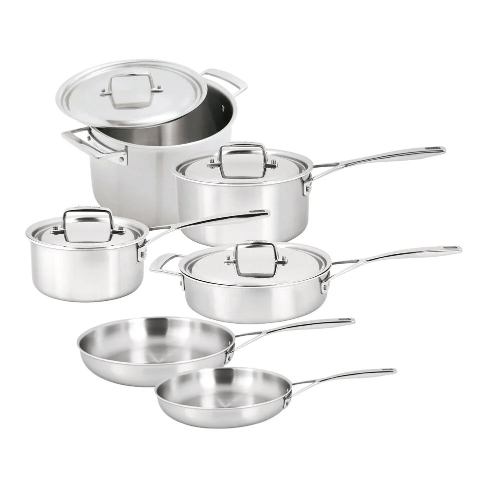 10-pc, 18/10 Stainless Steel, Pots And Pans Set