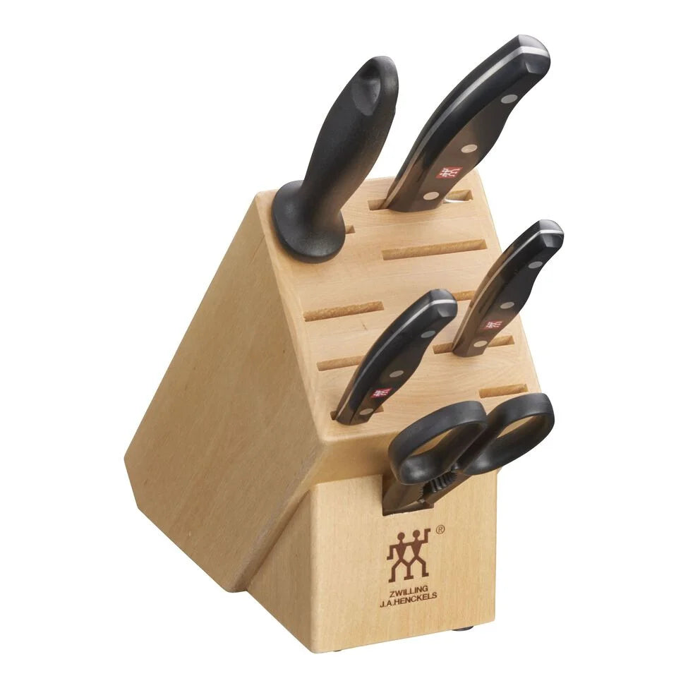 6-pc, Knife block set, natural