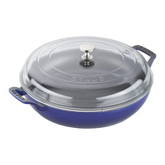 3.5 qt, Braiser With Glass Lid, Dark Blue