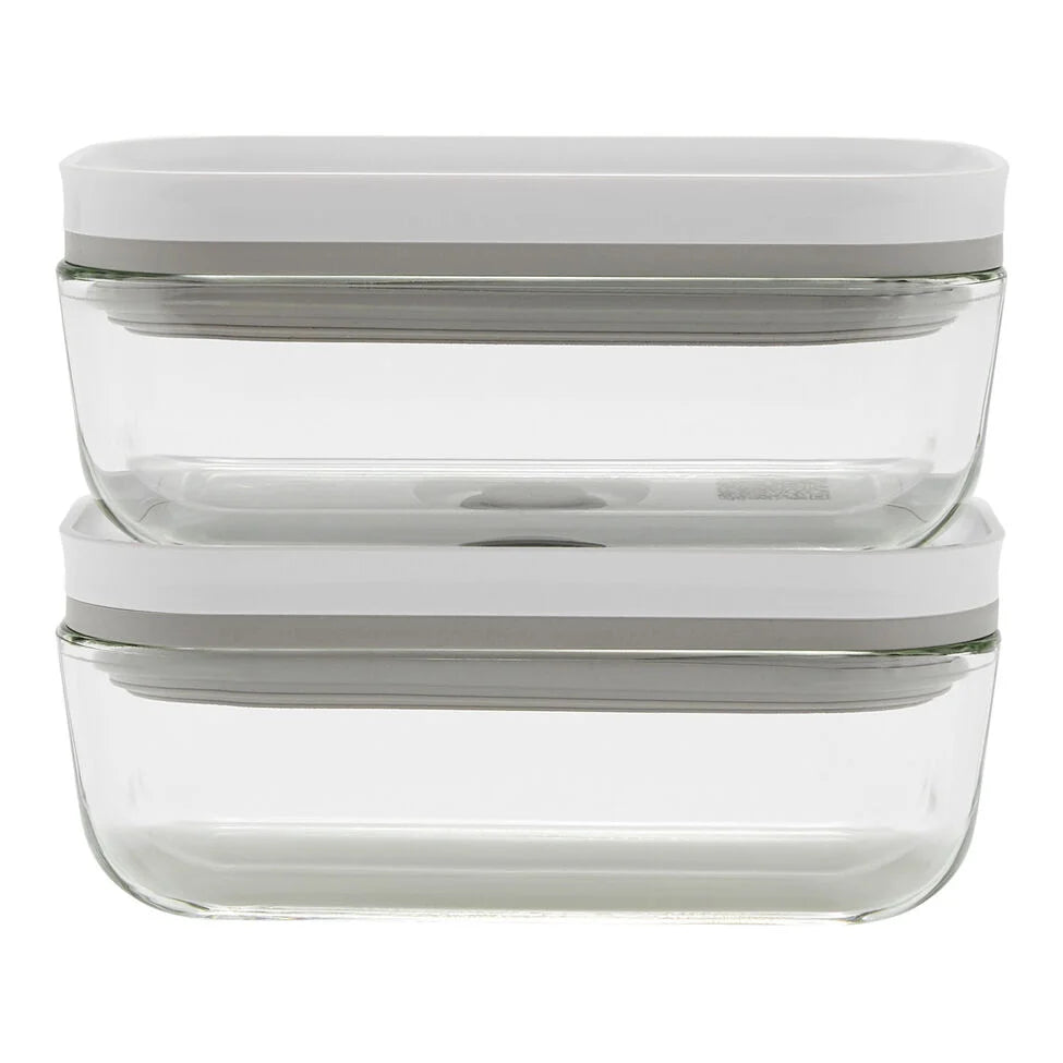 S / 2-pc, Small Vacuum Container, Glass, Grey