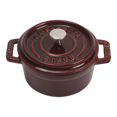 0.25 qt, Mini Round Dutch Oven, grenadine