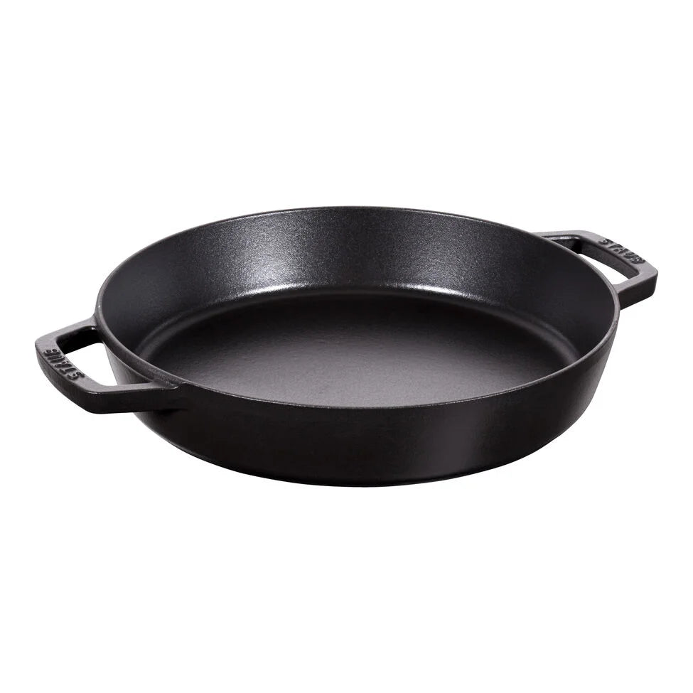 13-inch, Double Handle Fry Pan, black matte