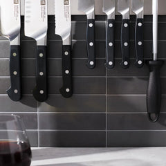 10-pc, Set with 17.5" stainless magnetic knife bar