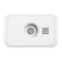 M, DINOS Vacuum Lunch Box, Plastic, White-grey
