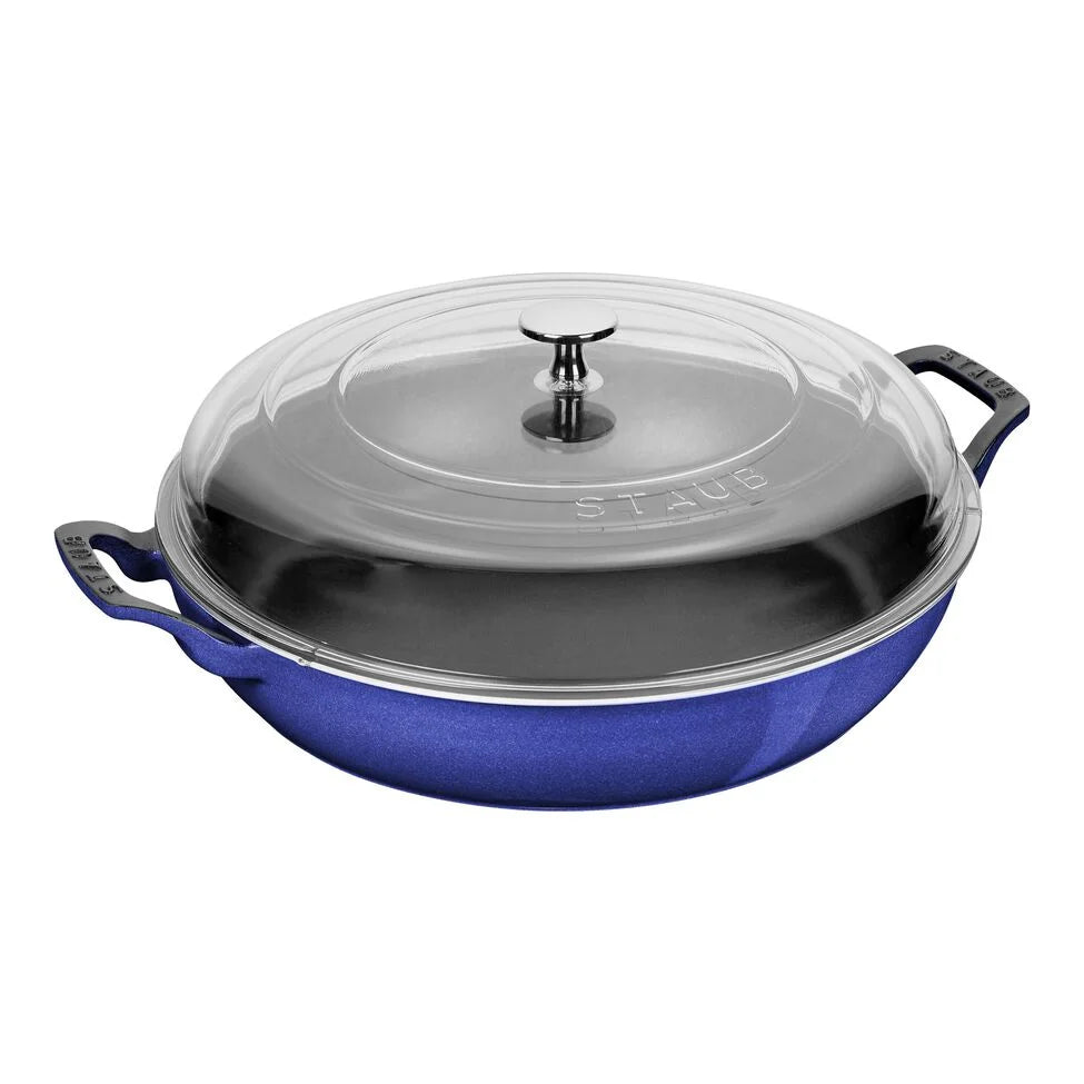 3.5 qt, Braiser With Glass Lid, Blueberry