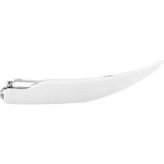Pedicure nail clippers with nail catch, stainless steel | white