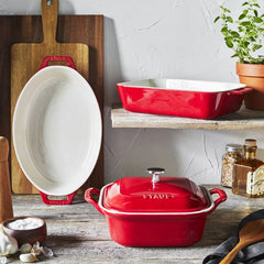 4-pc, Mixed Baking Dish Set, cherry