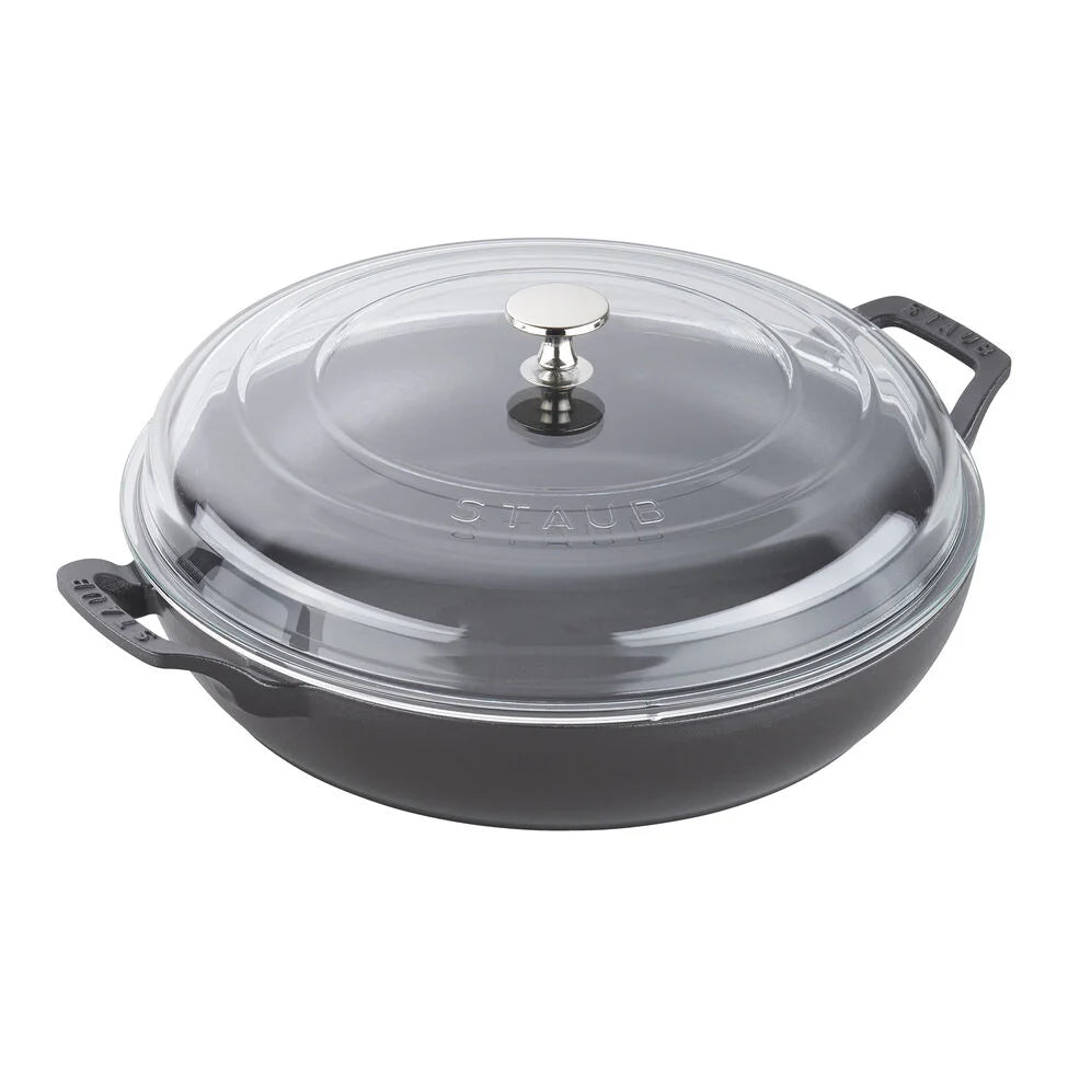 3.5 qt, Braiser With Glass Lid, Black Matte