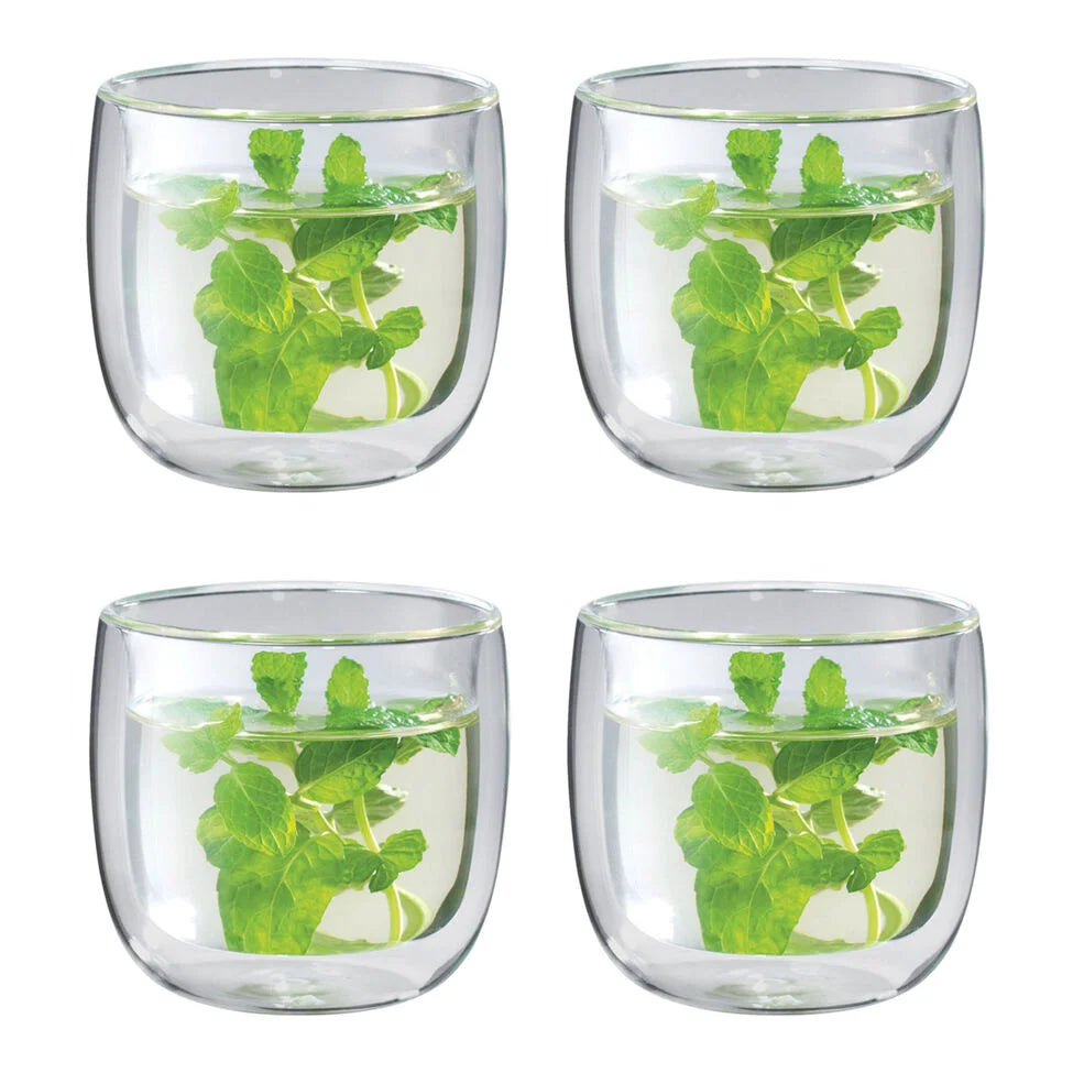 4-pc Tea Glass Set, Double Wall
