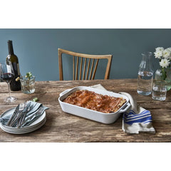 13-x 9.5-inch, Rectangular, Baking Dish, White