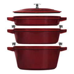 4-pc Stackable Set, Grenadine, Cast Iron