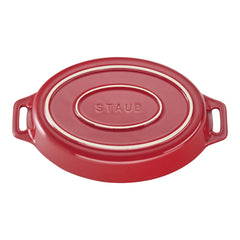 9-inch, Oval, Baking Dish, Cherry