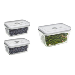 3-pc, Vacuum Box Set, Glass, Grey