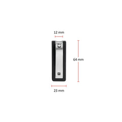 Nail Clippers With Nail Catch - Black Matt