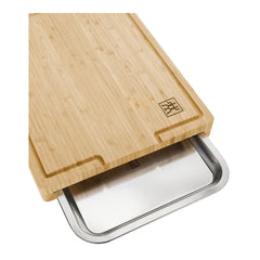 15.5-inch x 12-inch Cutting Board With Tray, Bamboo