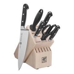 7-pc, Knife block set, white