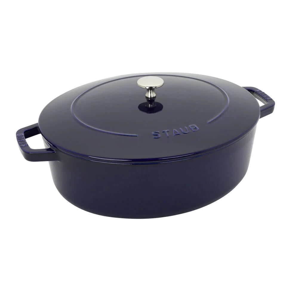 6.25 qt, Wide Oval Dutch Oven, dark blue