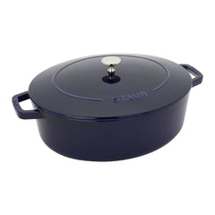 6.25 qt, Wide Oval Dutch Oven, dark blue