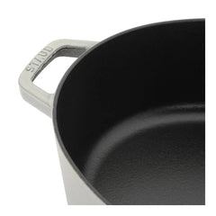 6.25 qt, Wide Oval Dutch Oven, white truffle