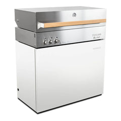 Natural gas grill, ivory-white