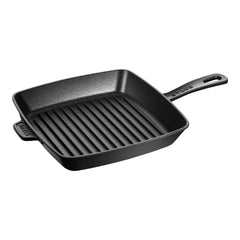 10-inch, Cast Iron, Square, Grill Pan, Black Matte
