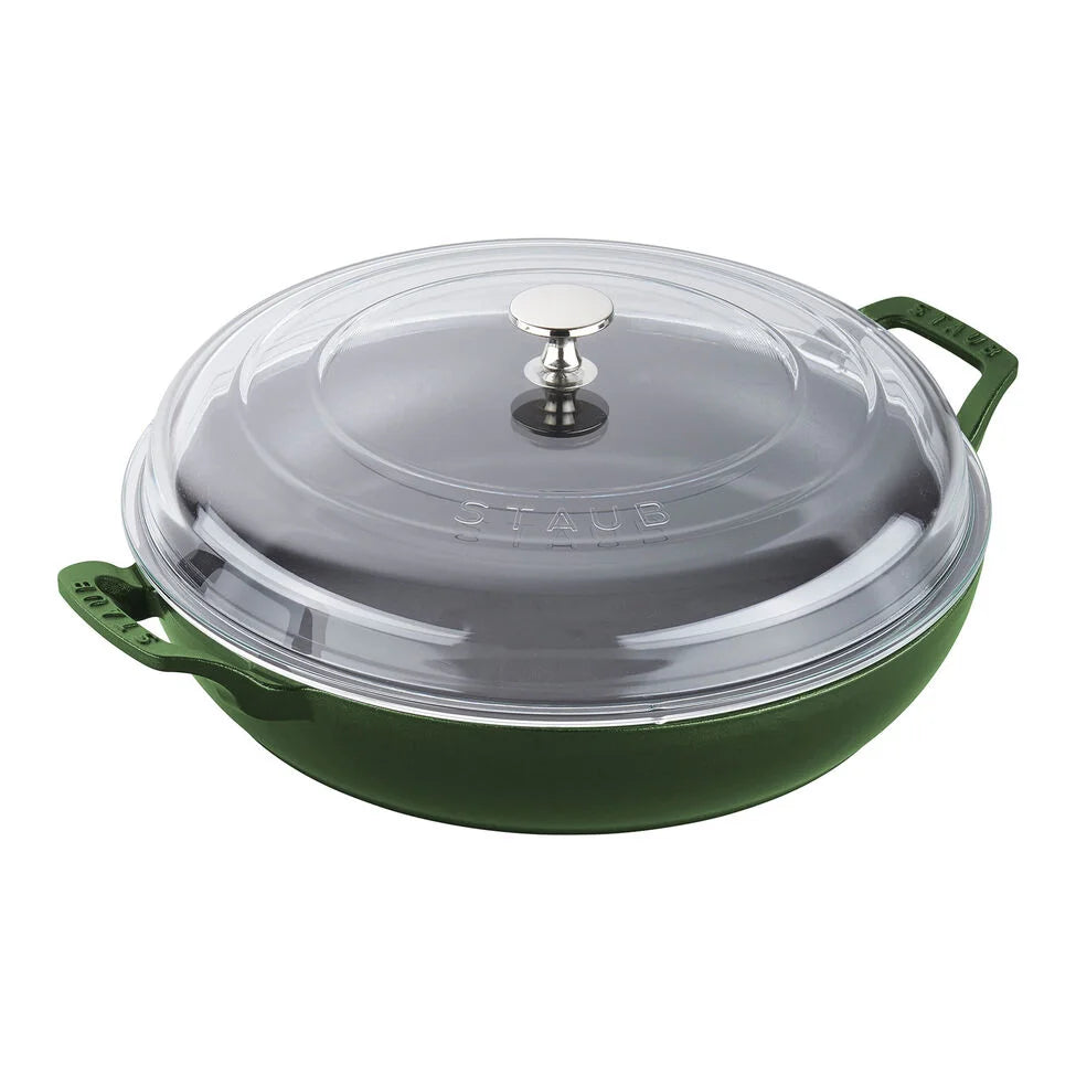 3.5 qt, Braiser With Glass Lid, Basil