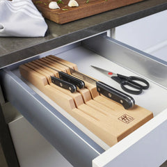 Beechwood, In-drawer Knife Organizer