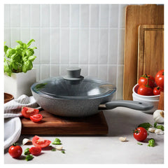 11-inch, Aluminum, Ceramic Nonstick Wok With Lid Ceramic Coating