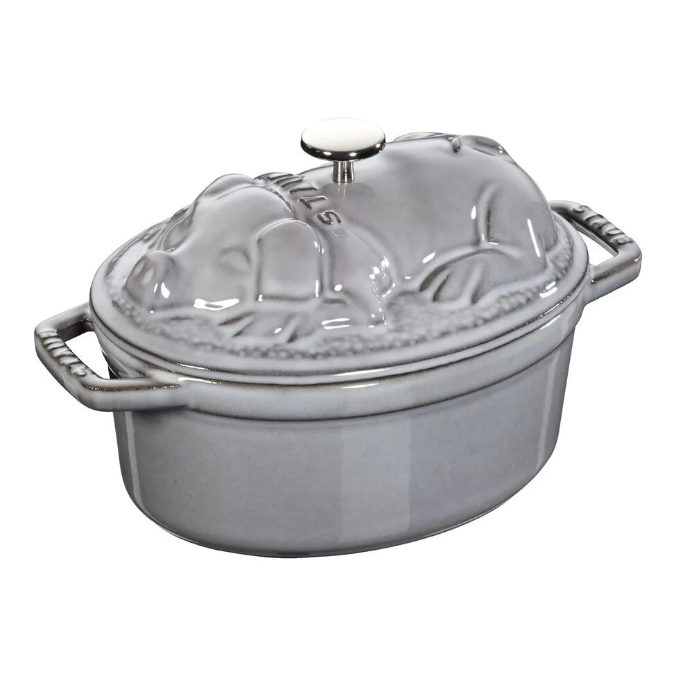 1 qt, Oval, Pig Dutch Oven, Graphite Grey