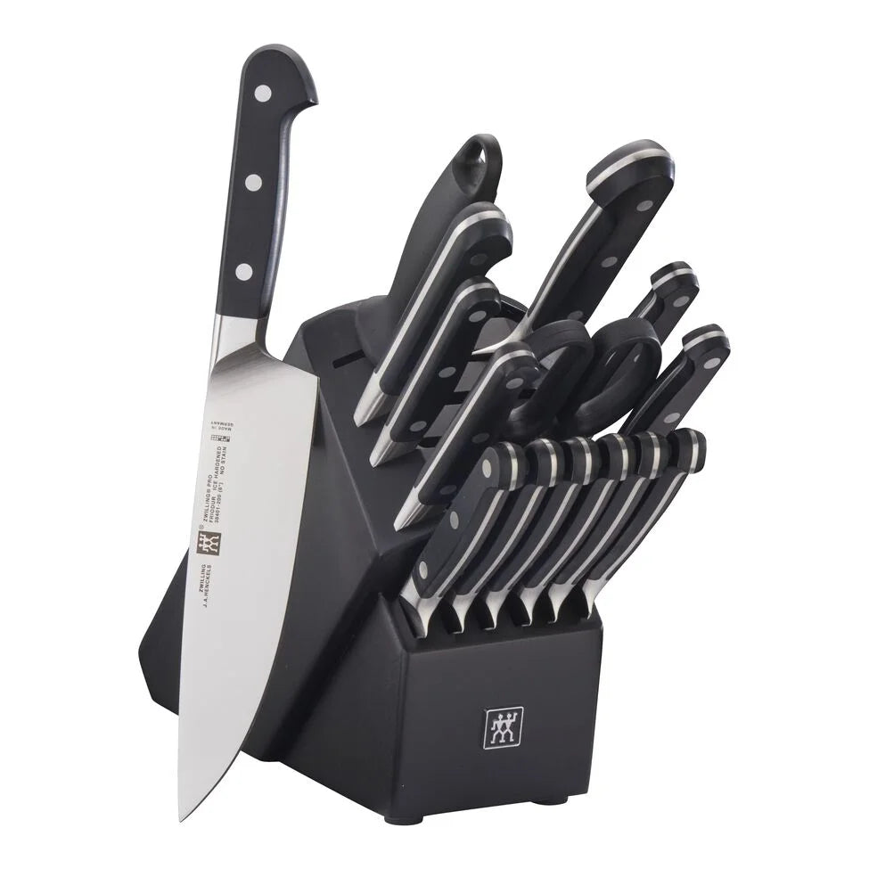 16-pc, Knife block set, black matte
