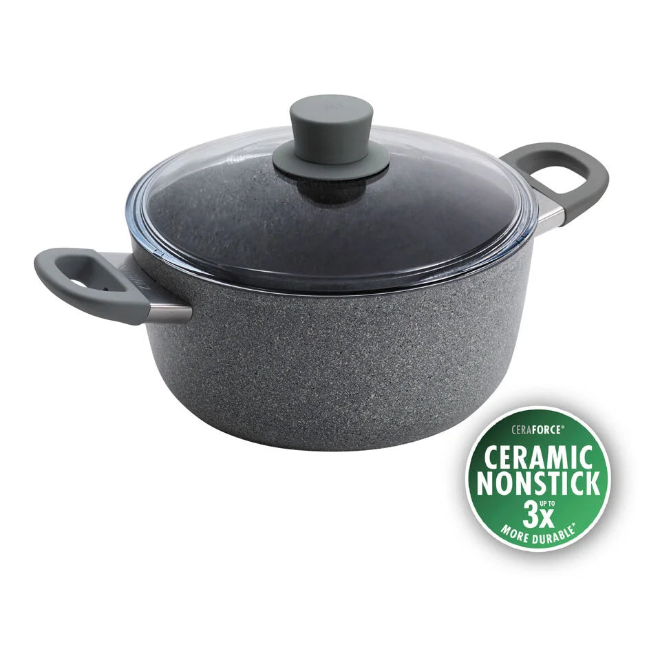 4.8 qt, Aluminum, Ceramic Nonstick Dutch Oven With Lid Ceramic Coating