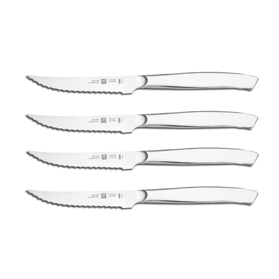 4-pc, Stainless Steel Serrated Mignon Steak Knife Set