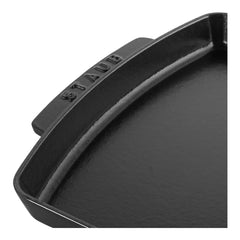 13-inch x 9-inch, Rectangular Serving Dish With Wood Base, Black Matte