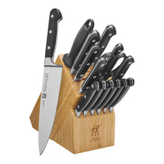 16-pc, Knife block set, brown