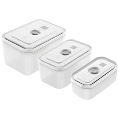 S/M/L / 3-pc, Vacuum Container, Plastic, Semitransparent-grey